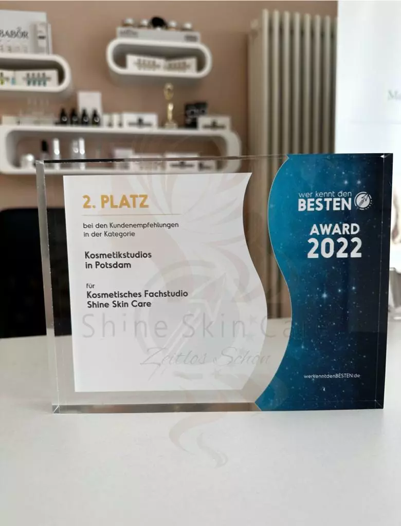 Award- Shine Skin Care Potsdam